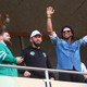 Ramzan Kadyrov and Ronaldinho in Grozny, July 2017. Photo credit: AP